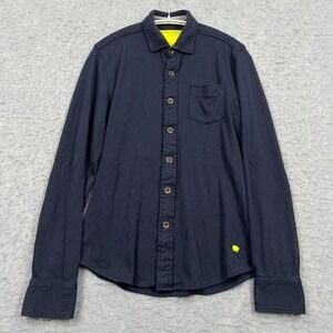 Descendant of Thieves Men's Button‎ Up Shirt Navy Cotton Limited Edition Small
